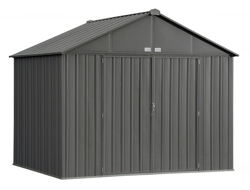 EZEE Galvanized Steel Storage Shed, Charcoal, 10-ft x 8-ft V6Y9