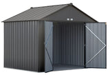 EZEE Galvanized Steel Storage Shed, Charcoal, 10-ft x 8-ft V6Y9 - product image 4