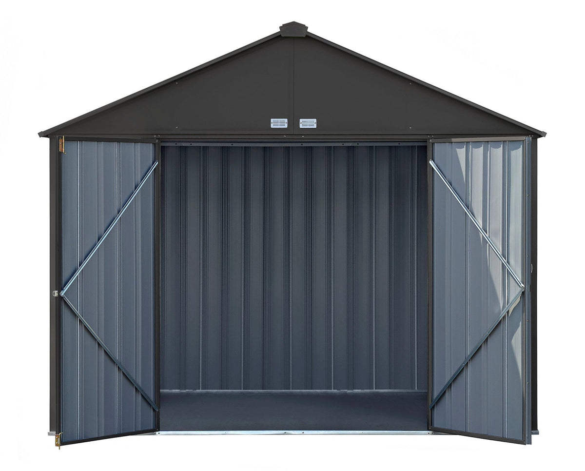 EZEE Galvanized Steel Storage Shed, Charcoal, 10-ft x 8-ft V6Y9 - product image 5
