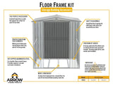 Floor Frame Kit for Elite 6x6-ft and 8x6-ft Sheds Y5G7 - product image 4