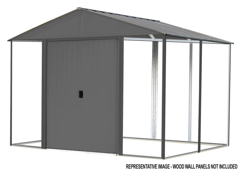 Ironwood Steel Hybrid Shed Kit, Anthracite, 8-ft x 8-ft L4J2