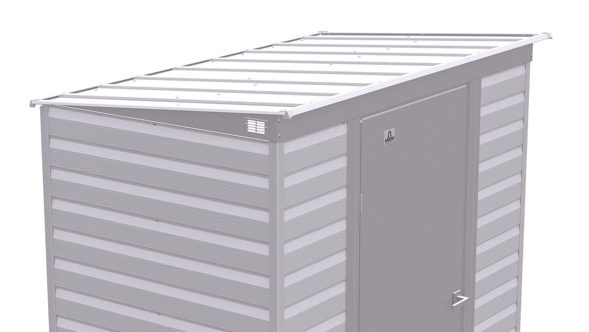Select Galvanized Steel Storage Shed, Flute Grey, 6-ft x 4-ft I2O1 - product image 2