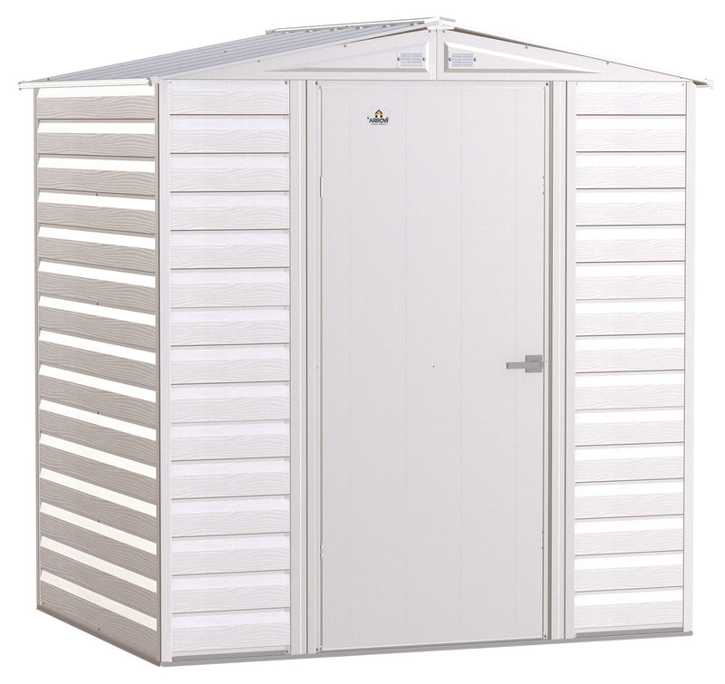 Select Galvanized Steel Storage Shed, Flute Grey, 6-ft x 5-ft Y0U0