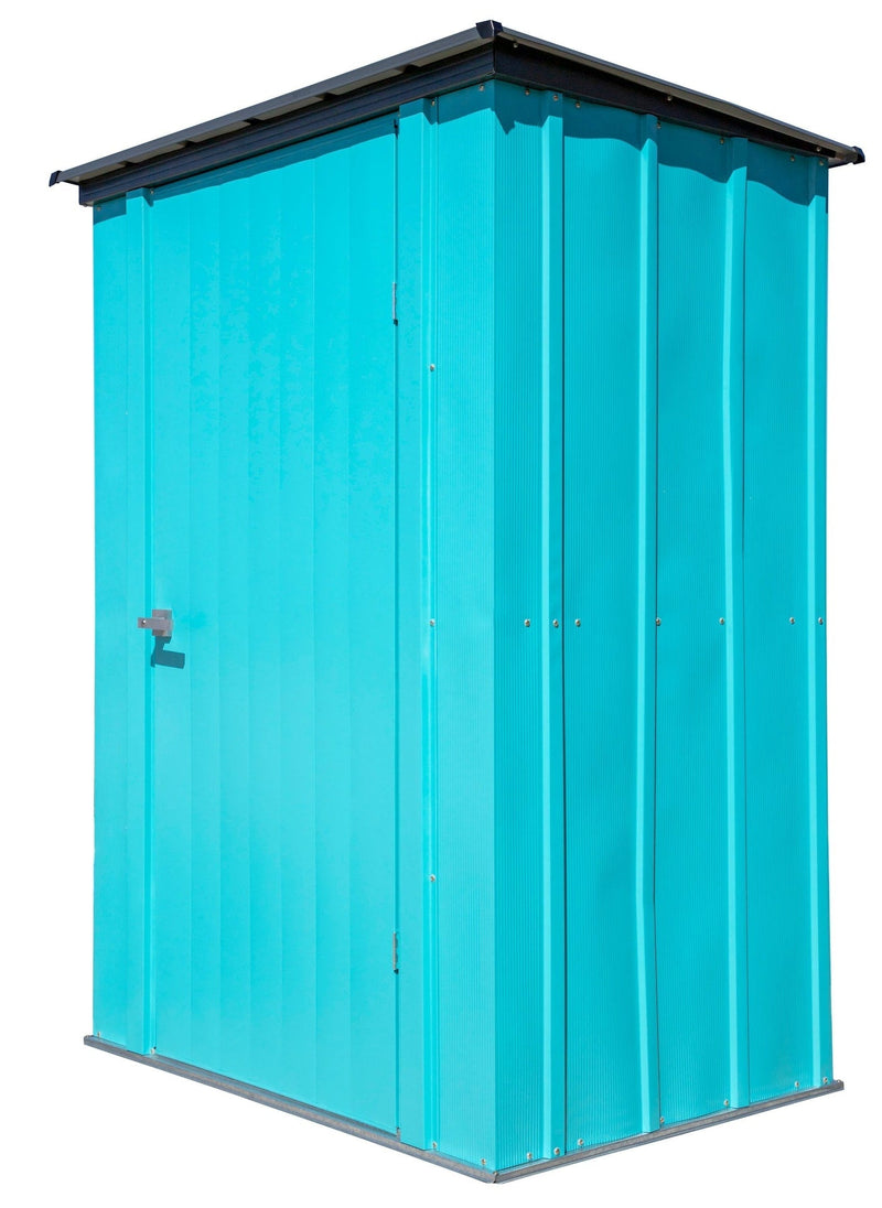 Spacemaker Patio Steel Storage Shed, Teal, 4-ft x 3-ft E5P6