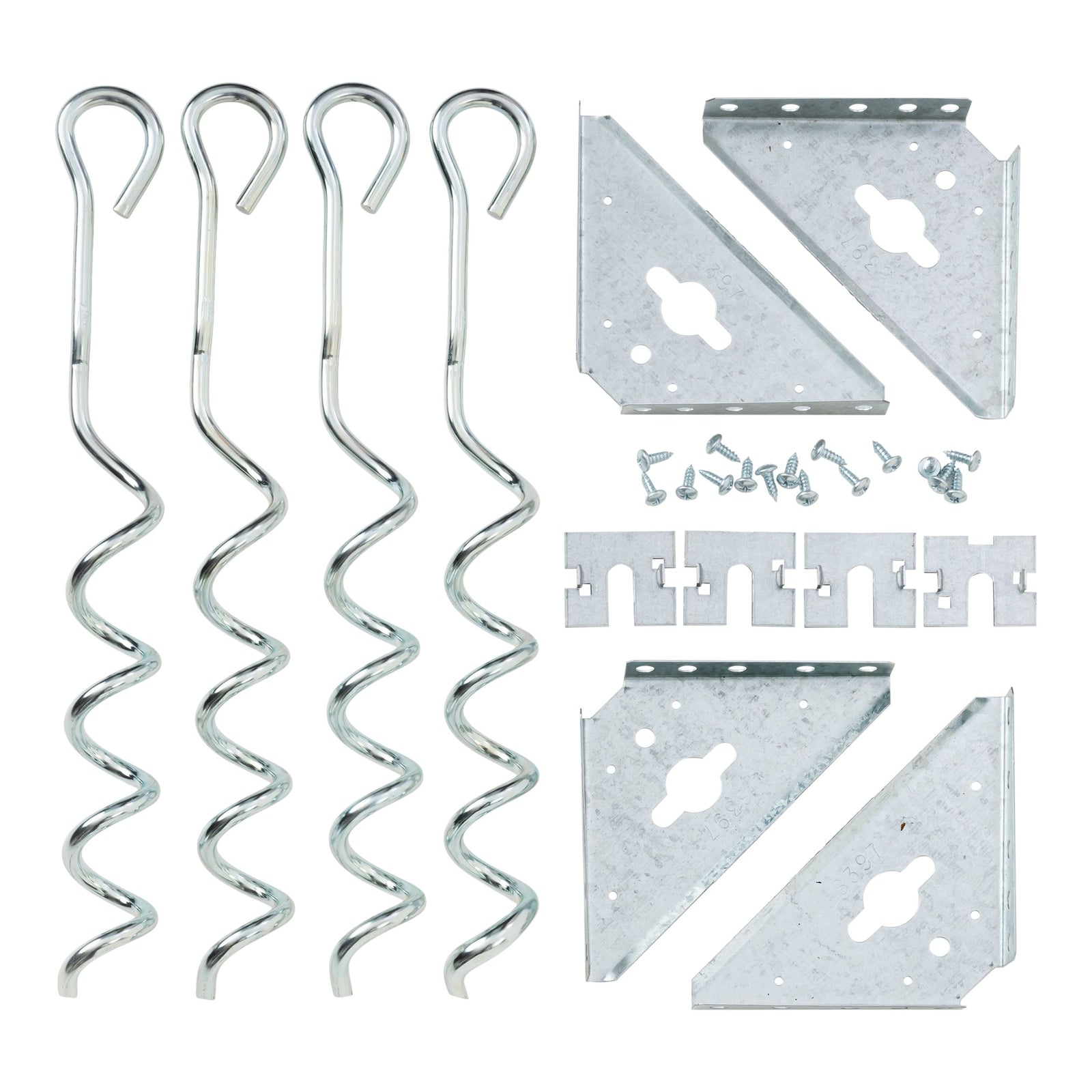 Steel Earth Anchor Kit with 15-in Corkscrews M2Z9 - product image 1