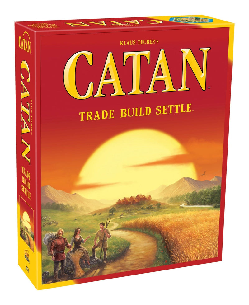 Klaus Teuber's Settlers of Catan Original Trade Build Settle Board Game Set, Ages 10+ W8W5