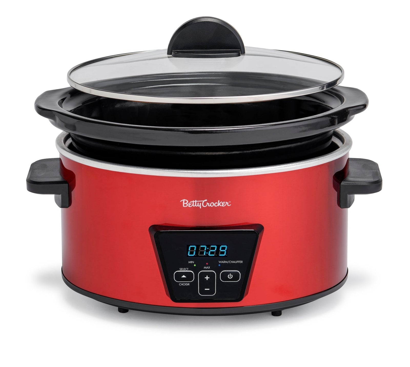 Crocker Digital Programmable Slow Cooker with Tempered Glass Lid, 5-qt Y7F6 - product image 3