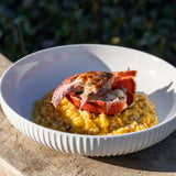 Embossed White Dinner Bowl Set, 24-cm, 4-pc E1X3 - product image 2
