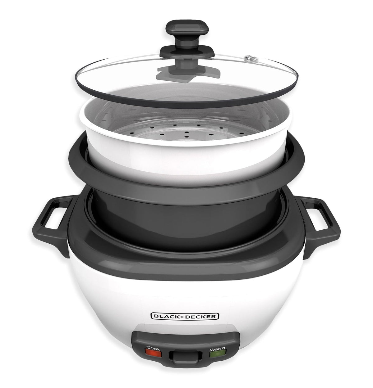 Non-Stick Rice Cooker & Steamer White, 6 Cups C6E6 - product image 3
