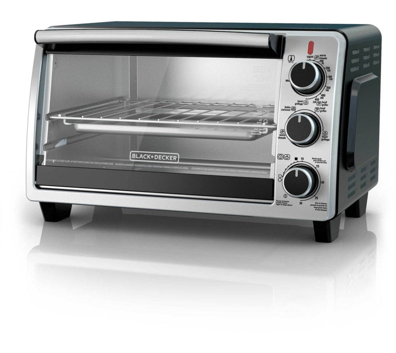 Toaster Oven with 4 Functions, Stainless Steel, 6-Slices H5X6