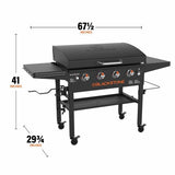 4-Burner LP Gas Portable Griddle with Lid, 36-in Y6J6 - product image 3