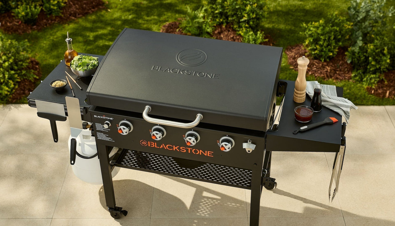 4-Burner LP Gas Portable Griddle with Lid, 36-in Y6J6 - product image 4