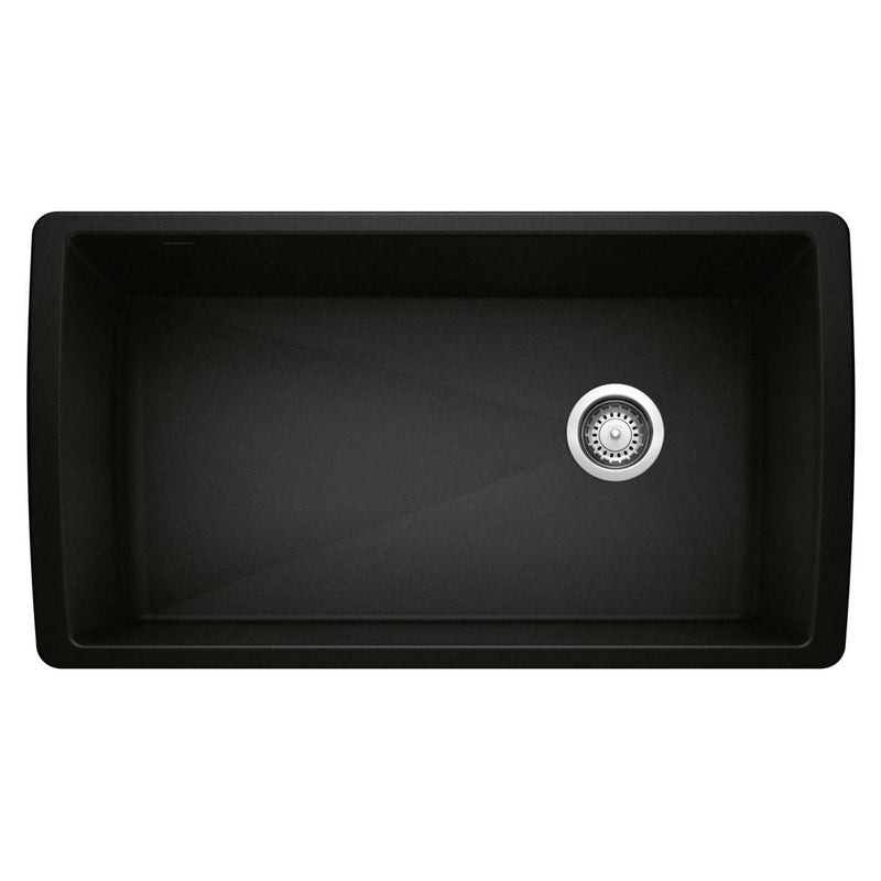 Diamond SILGRANIT 33-in Super Single Undermount Kitchen Sink, Coal Black L7W4