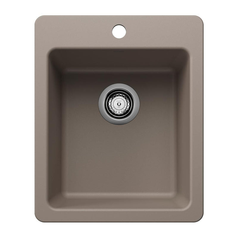 Liven SILGRANIT 17-in Dual Mount Bar Sink, Truffle H9X3