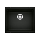 Precis SILGRANIT 21-in Single Bowl Undermount Kitchen Sink, Coal Black A8T5 - product image 1