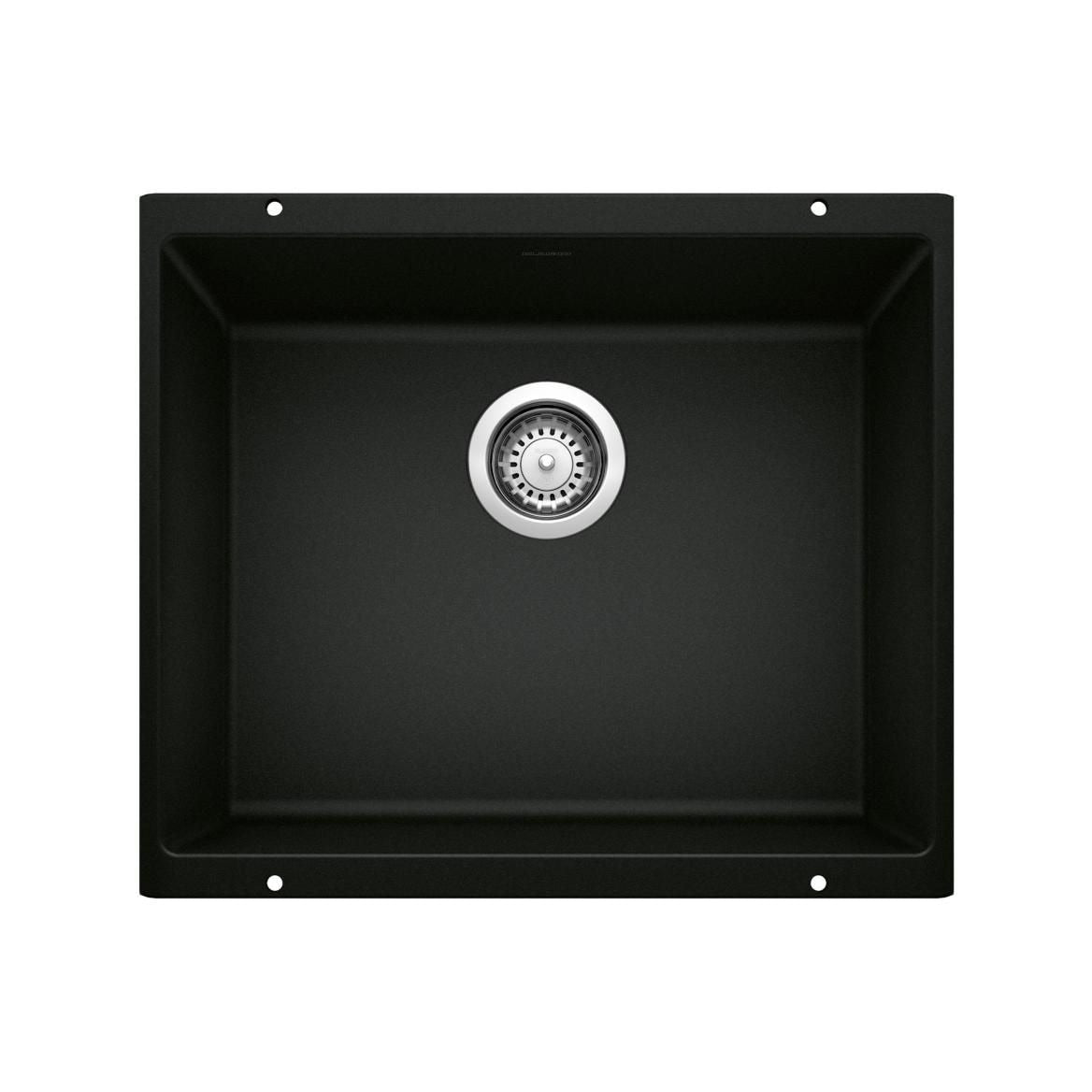 Precis SILGRANIT 21-in Single Bowl Undermount Kitchen Sink, Coal Black A8T5 - product image 1