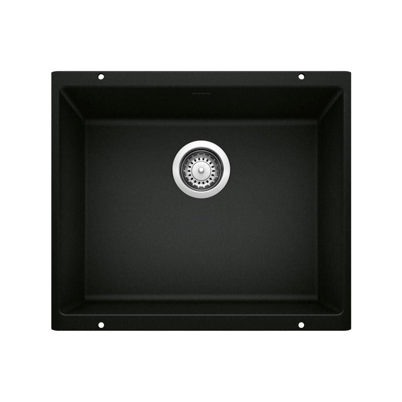 Precis SILGRANIT 21-in Single Bowl Undermount Kitchen Sink, Coal Black A8T5
