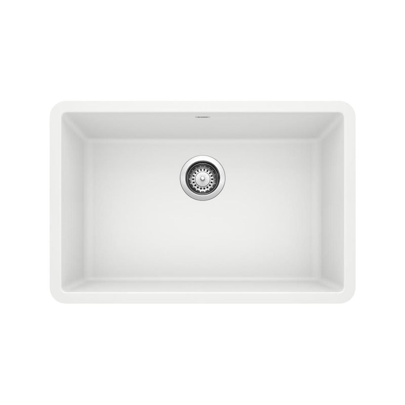 Precis SILGRANIT 27-in Single Bowl Undermount Kitchen Sink, White A5C4
