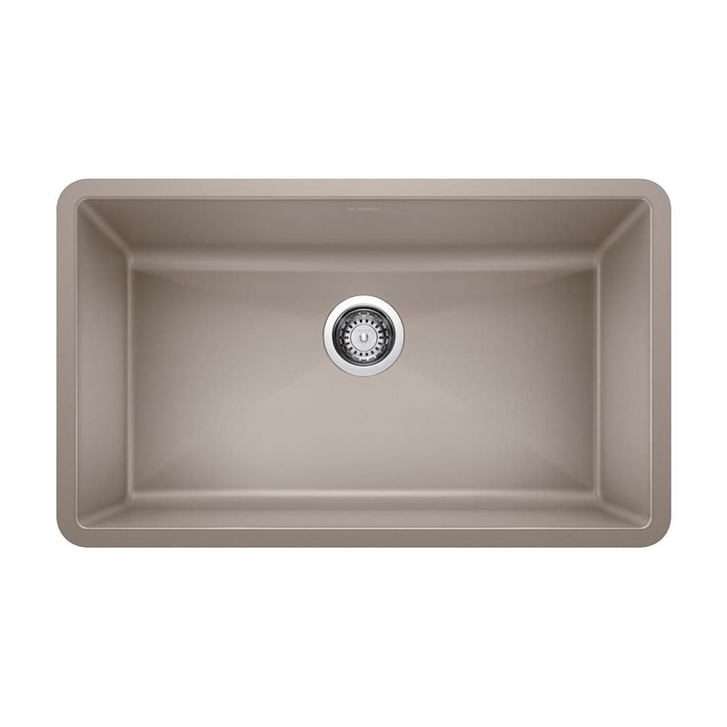 Precis SILGRANIT 32-in Super Single Undermount Kitchen Sink, Truffle I1V8
