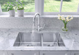 Quatrus R15 33-in 60/40 Double Bowl Undermount Stainless Steel Kitchen Sink X4Y5 - product image 3