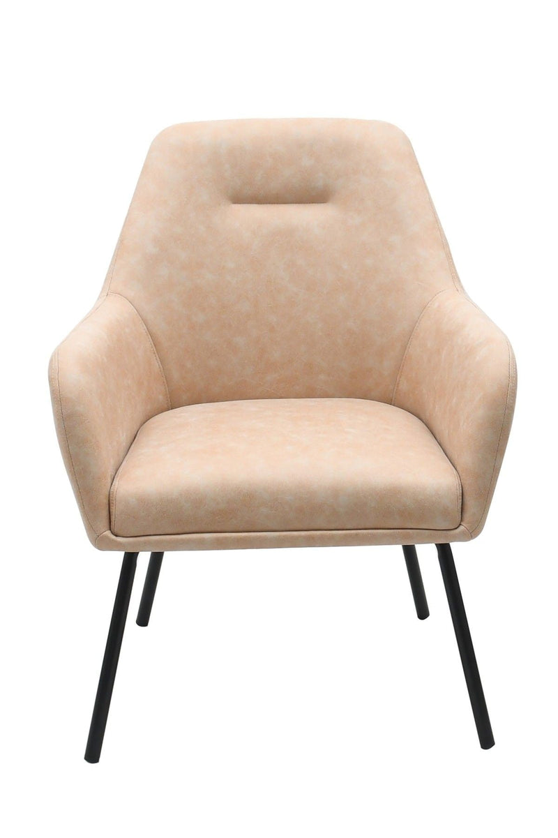 Arya Vintage Beige Tufted Fabric Upholstered Dining Chair X3I5
