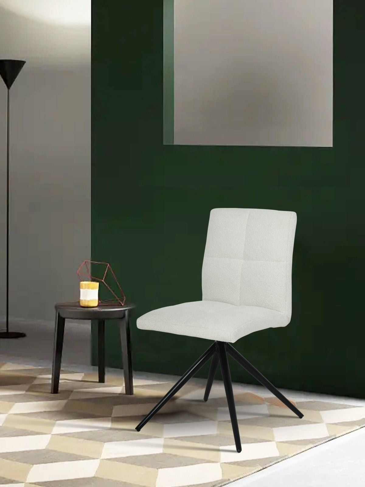 Ethan White Fabric Upholstered Armless Dining Chair, 2-pc B9Z1 - product image 8