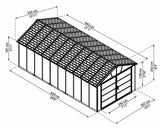 by Palram Yukon 2-Door Car Garage/Utility Storage Shed Kit, Dark Grey, 11x21-ft D9J0 - product image 5