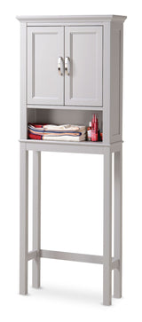 Elena 2-Door Over-The-Toilet Spacesaver Bathroom Storage Cabinet, Grey Q2C5 - product image 1