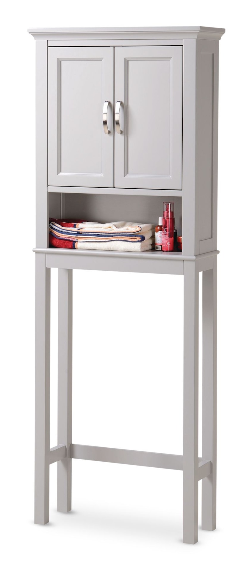 Elena 2-Door Over-The-Toilet Spacesaver Bathroom Storage Cabinet, Grey Q2C5 - product image 1