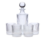 Fluted Decanter & Glasses Set, 5-pc S8H1 - product image 1