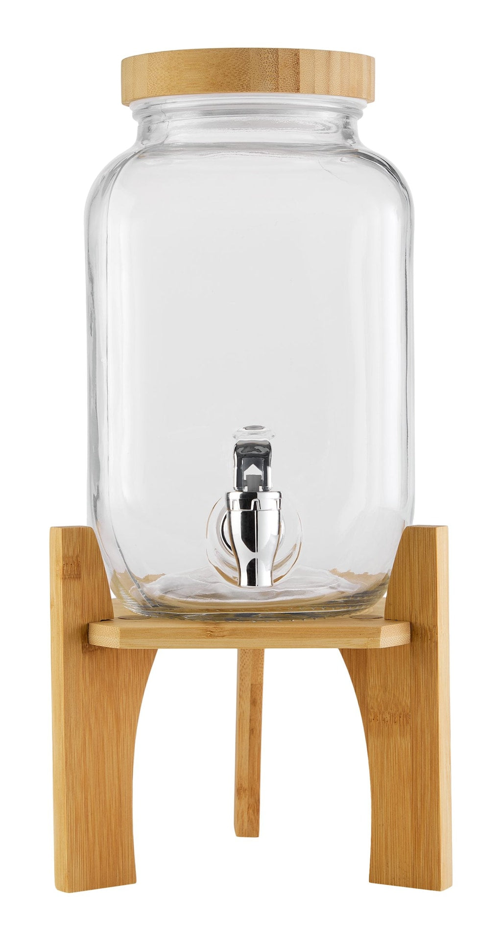 Glass Drink Dispenser, 4-L, with Bamboo Stand & Lid Y4Q5 - product image 2