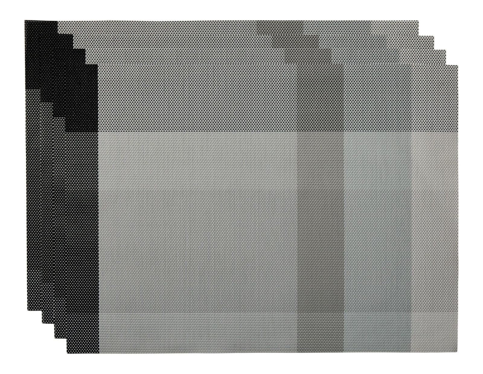 Grey Check Textilene Placemat, 13-in x 18-in, 4-pk W8H4 - product image 1
