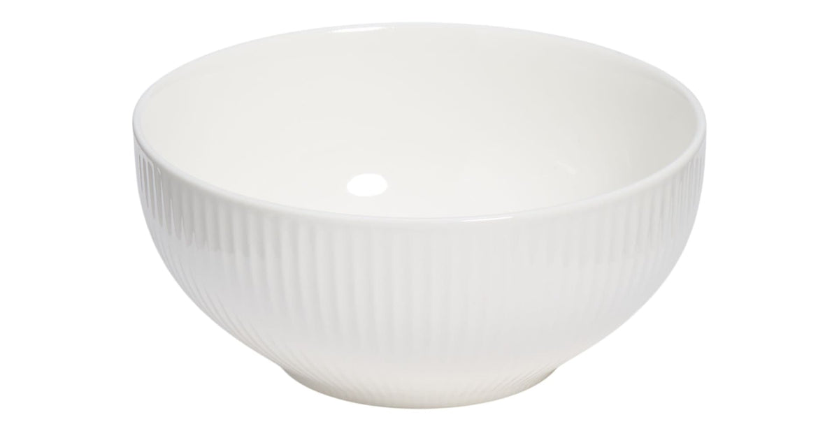 Highbury Ribbed New Bone Low Bowl, 1-pc, White R5I6 - product image 1