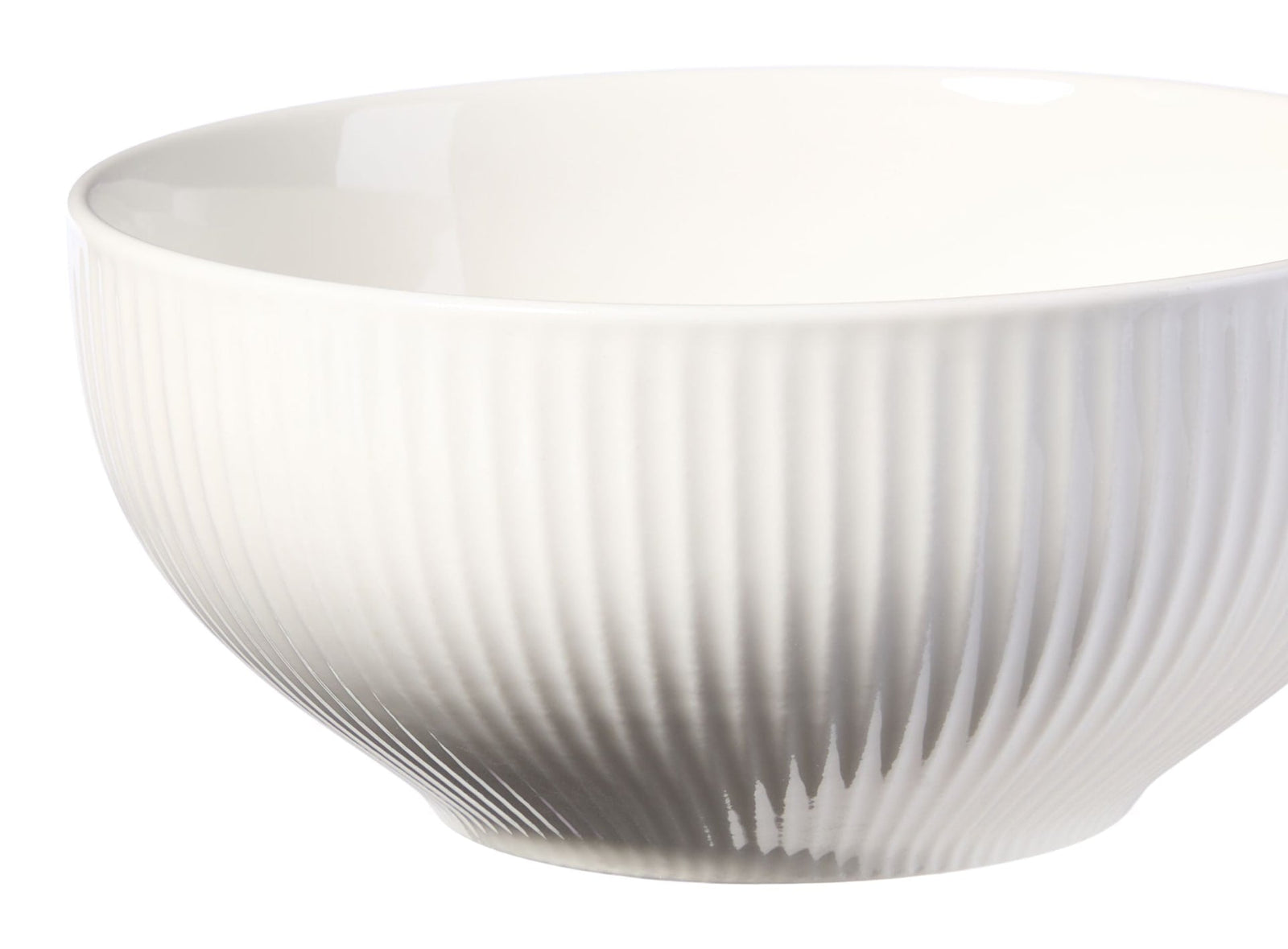 Highbury Ribbed New Bone Low Bowl, 1-pc, White R5I6 - product image 3