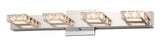 Isabella 4-Light Crystal Design LED Vanity Light Fixture, Chrome D7S8 - product image 2