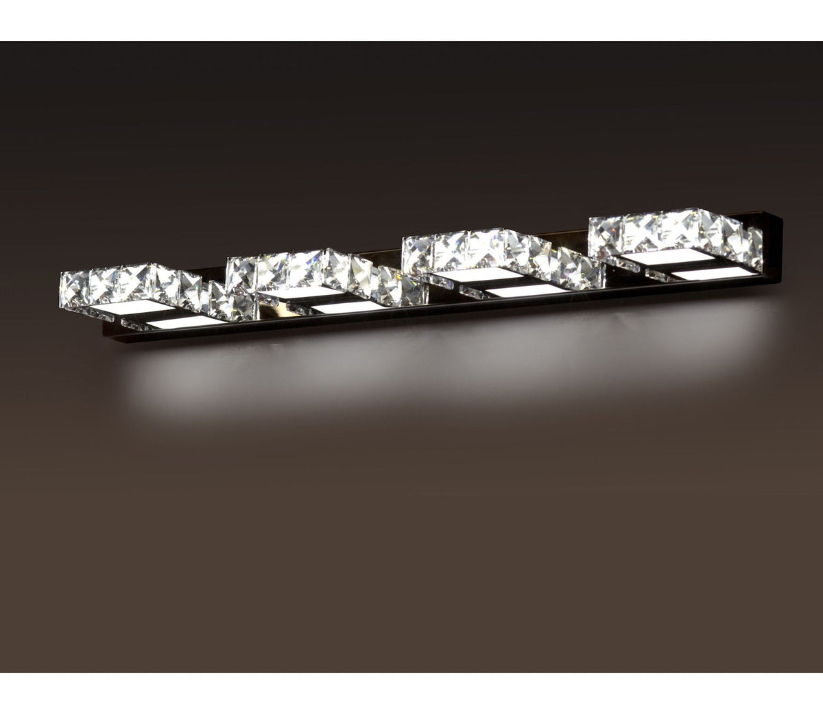 Isabella 4-Light Crystal Design LED Vanity Light Fixture, Chrome D7S8 - product image 7