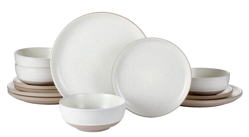 Maywood Speckled Two-Toned Dinnerware Set, Serves 4, 12-pc E1T6