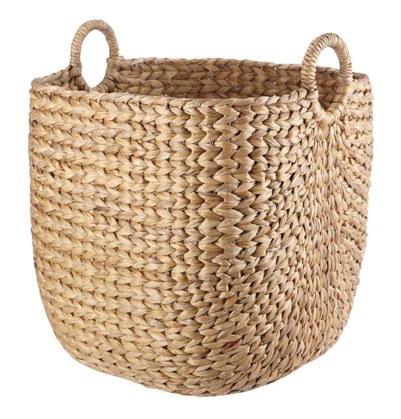 Nola Hand Woven Basket, Large, 16 15/16 x 16 15/16 x 18 1/2-in E9N3