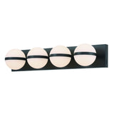 Orion 4-Light Vanity with Acrylic Glass, Black, 25-in M7H9 - product image 3