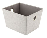 Piper Rectangular Fabric Basket, Grey, 13.4 x 11 x 9-in V5F6 - product image 1