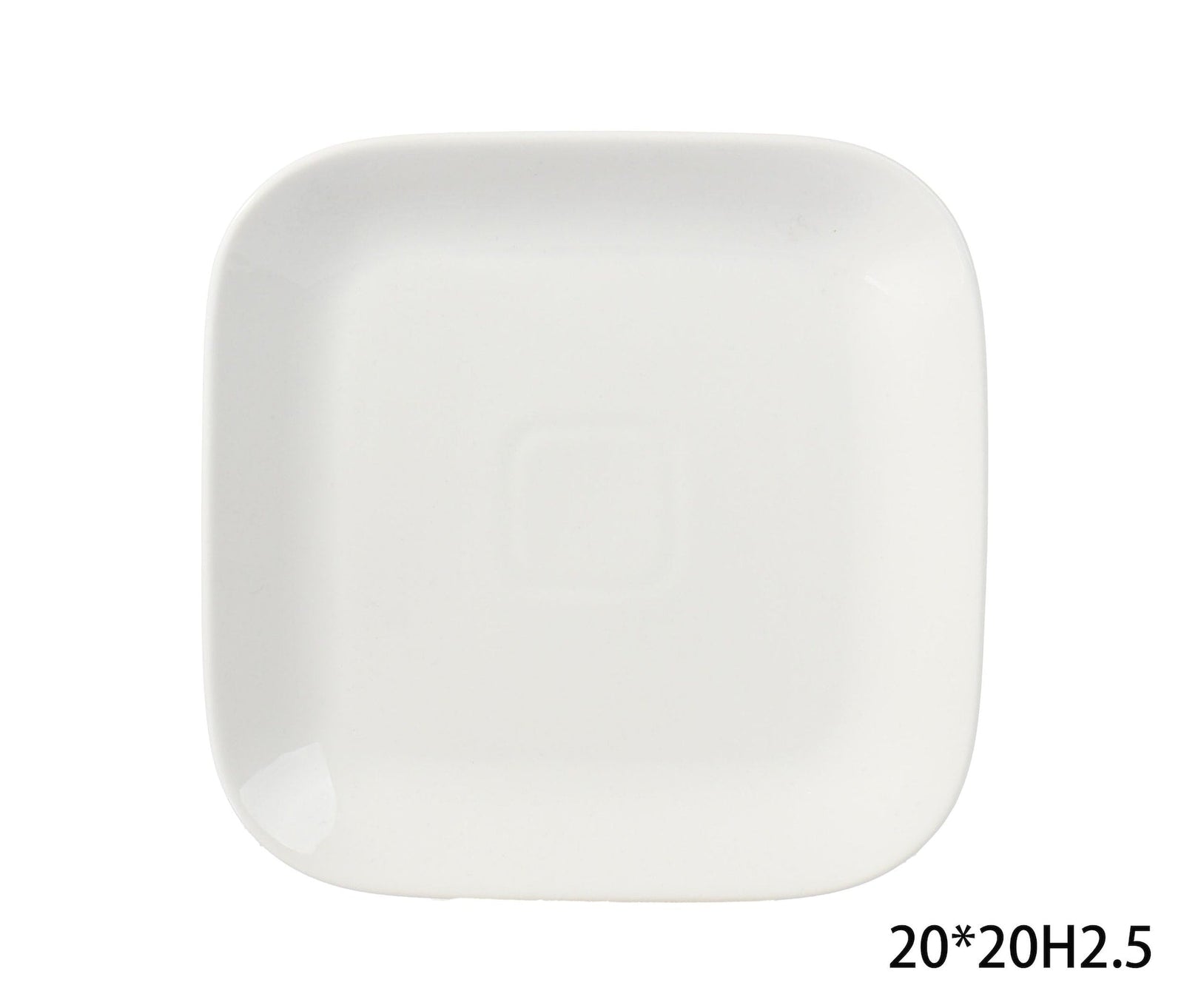 Square Stoneware Side Plate, 8-in, White T1C9 - product image 1