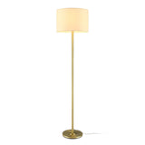 White Drum Shade Floor Lamp, 16-in, Metallic Gold/Matte Brass O5R8 - product image 1