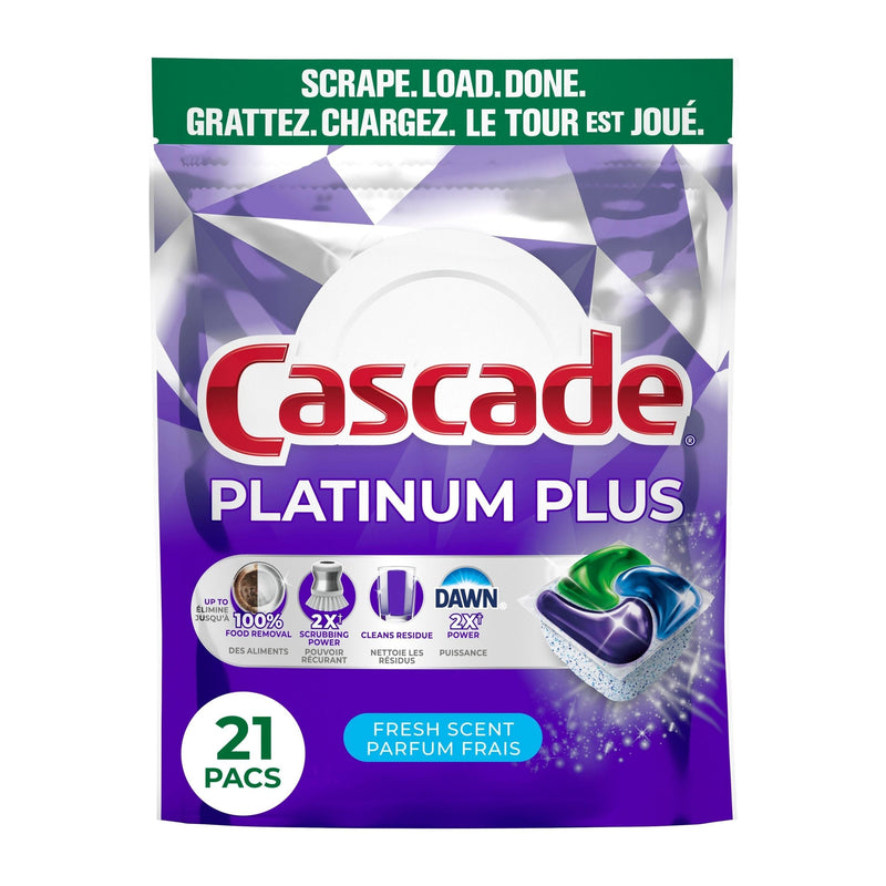 Platinum Plus ActionPacs Dishwasher Detergent Pods, Fresh, 21 Count T1Z7