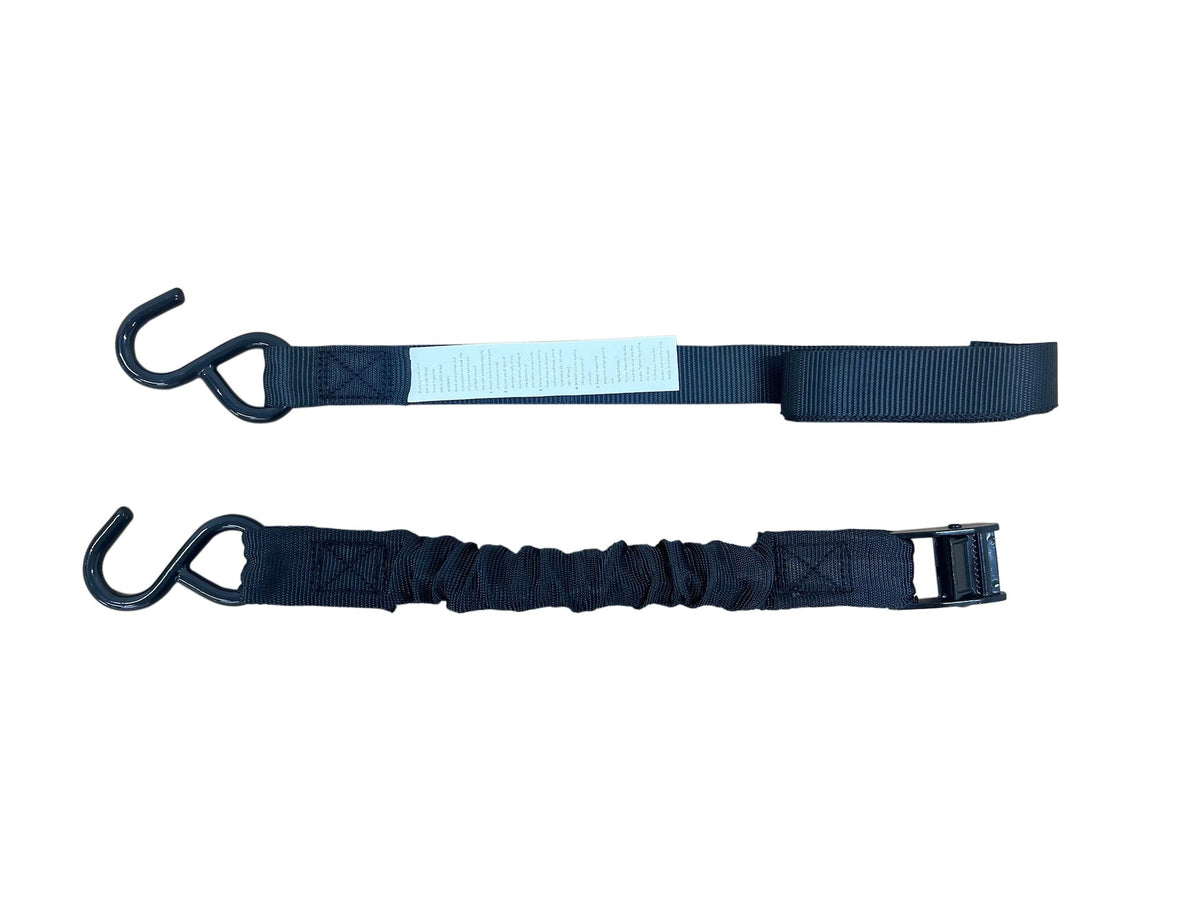 Bungee Cam-Buckle Tie-Down, 600-lb Break Strength, Black, 8-ft, 2-pk U6F1 - product image 5