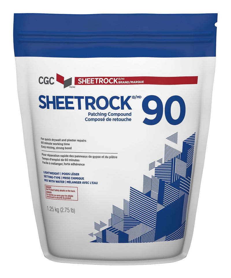 Sheetrock 90 Easy-Mix Patching Compound For Drywall & Plaster Repair, Low VOC, 1.25-kg A3I7