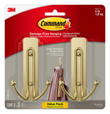 Large Satin Brass Hooks L6M7 - product image 1