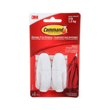 Medium Designer Hooks with Adhesive Strips, White, 3-lbs, 2 Strips per Pack A2I9 - product image 1