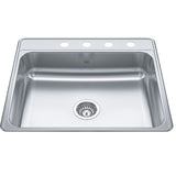 Drop-In Single 4-Hole Stainless Steel Sink, 22x25-in Z7N7 - product image 1