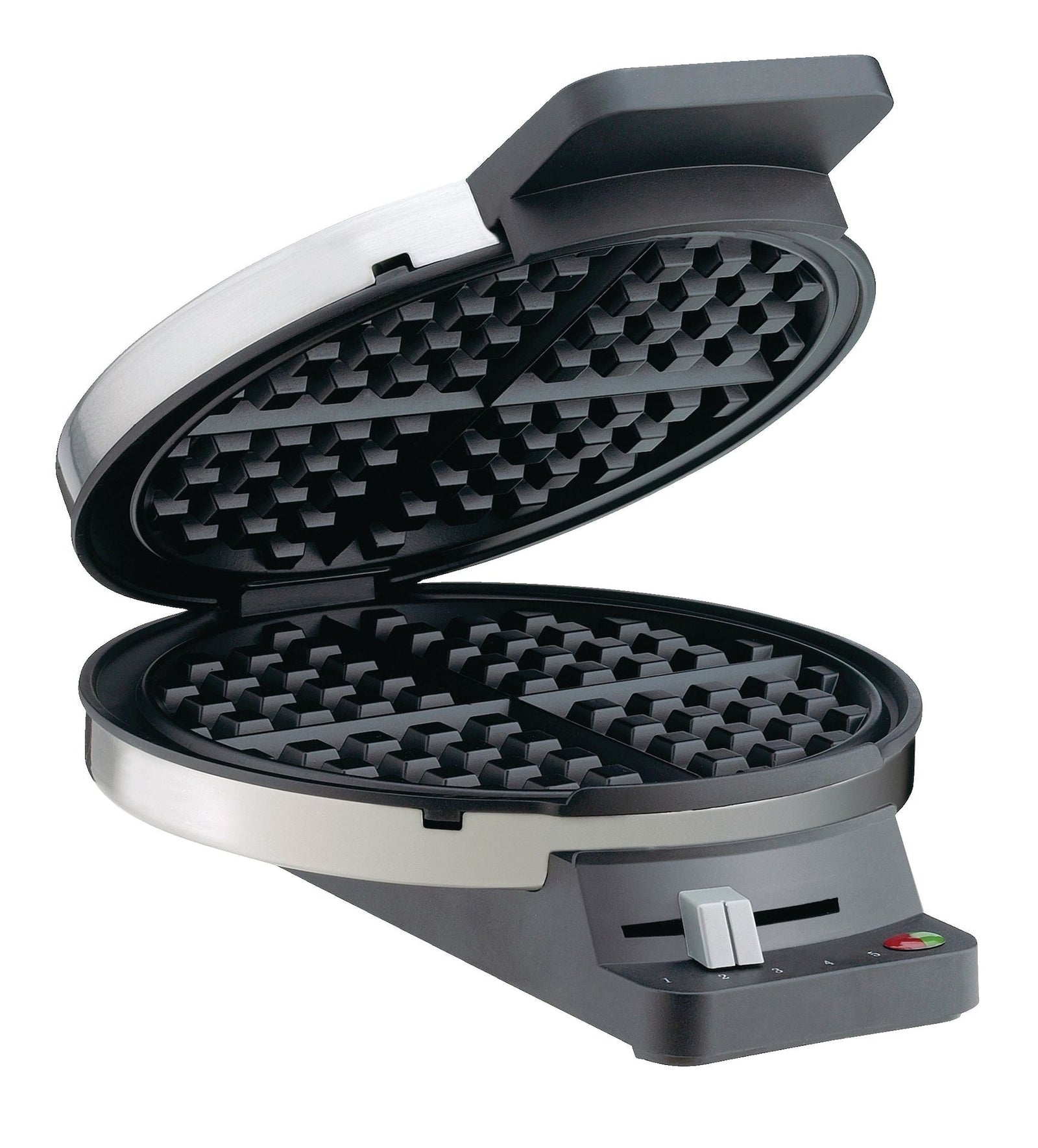 Round, Non-Stick Waffle Maker, Stainless Steel H4P7 - product image 2