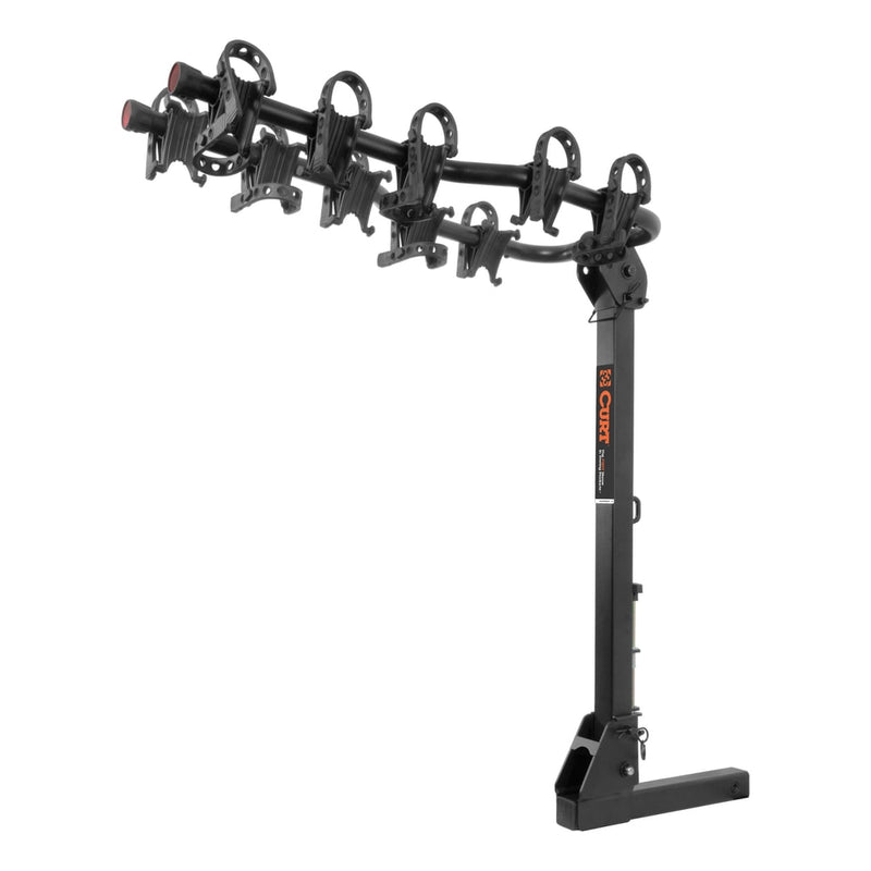 18065 Premium 5-Bike Two Arm Hitch Mount Bike Rack, Fits 2-in Receiver, Black P7E7